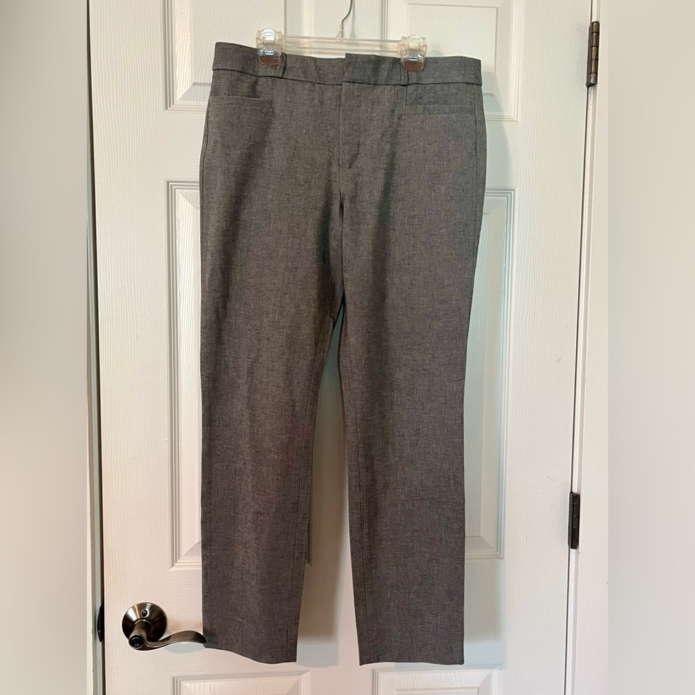 Banana Republic Gray Dress Trousers with Classic Straight-Leg